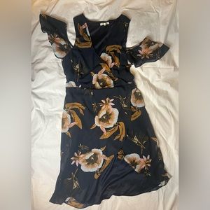 Hint of Blush cold shoulder dress